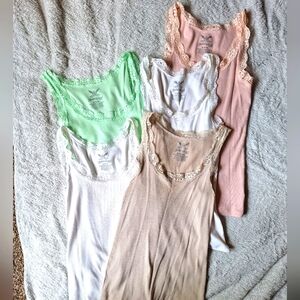 5 Faded Glory Tank Top Camis Med/Sm